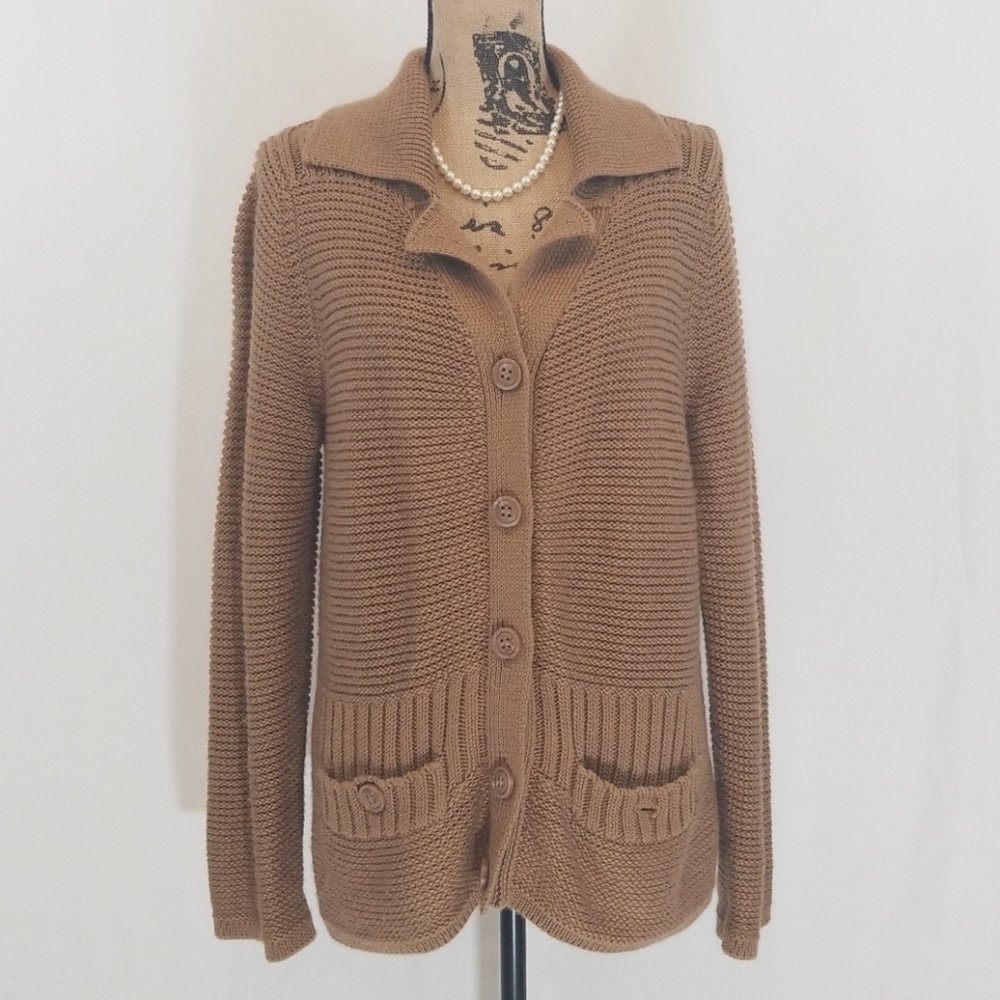 Focus 2000 Brown Cardigan Size XL